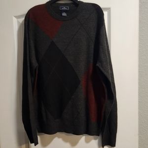 Dockers argyle print sweater black size small